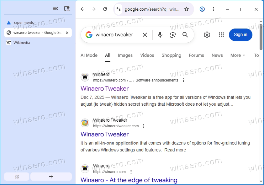 Chrome Vertical Tabs