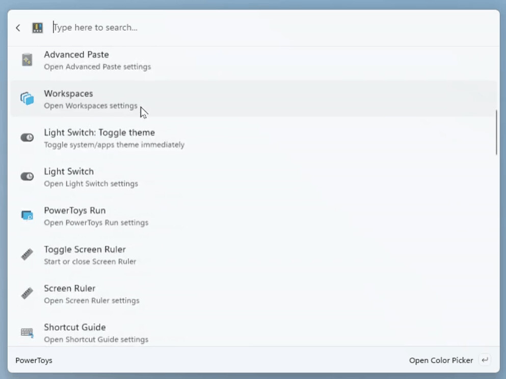 Managing PowerToys From The Command Palette