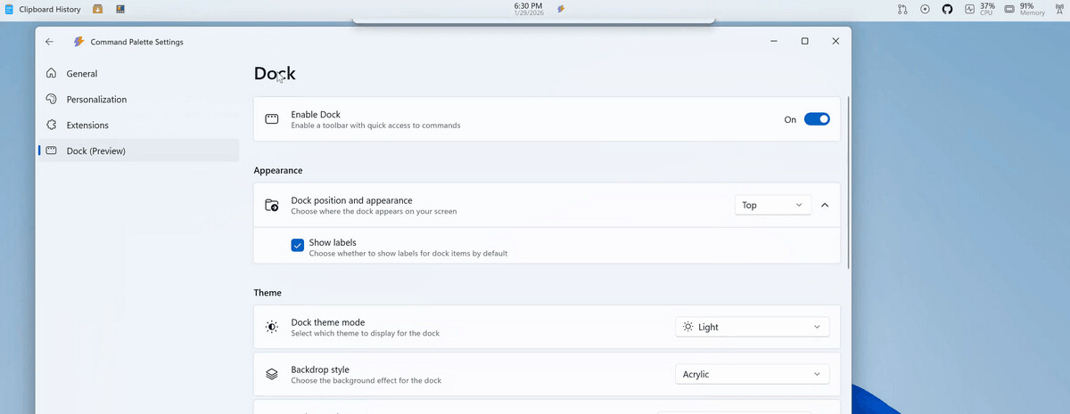 PowerToys Top Menu Bar 0006