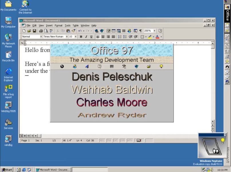 Office 97 Easter Egg
