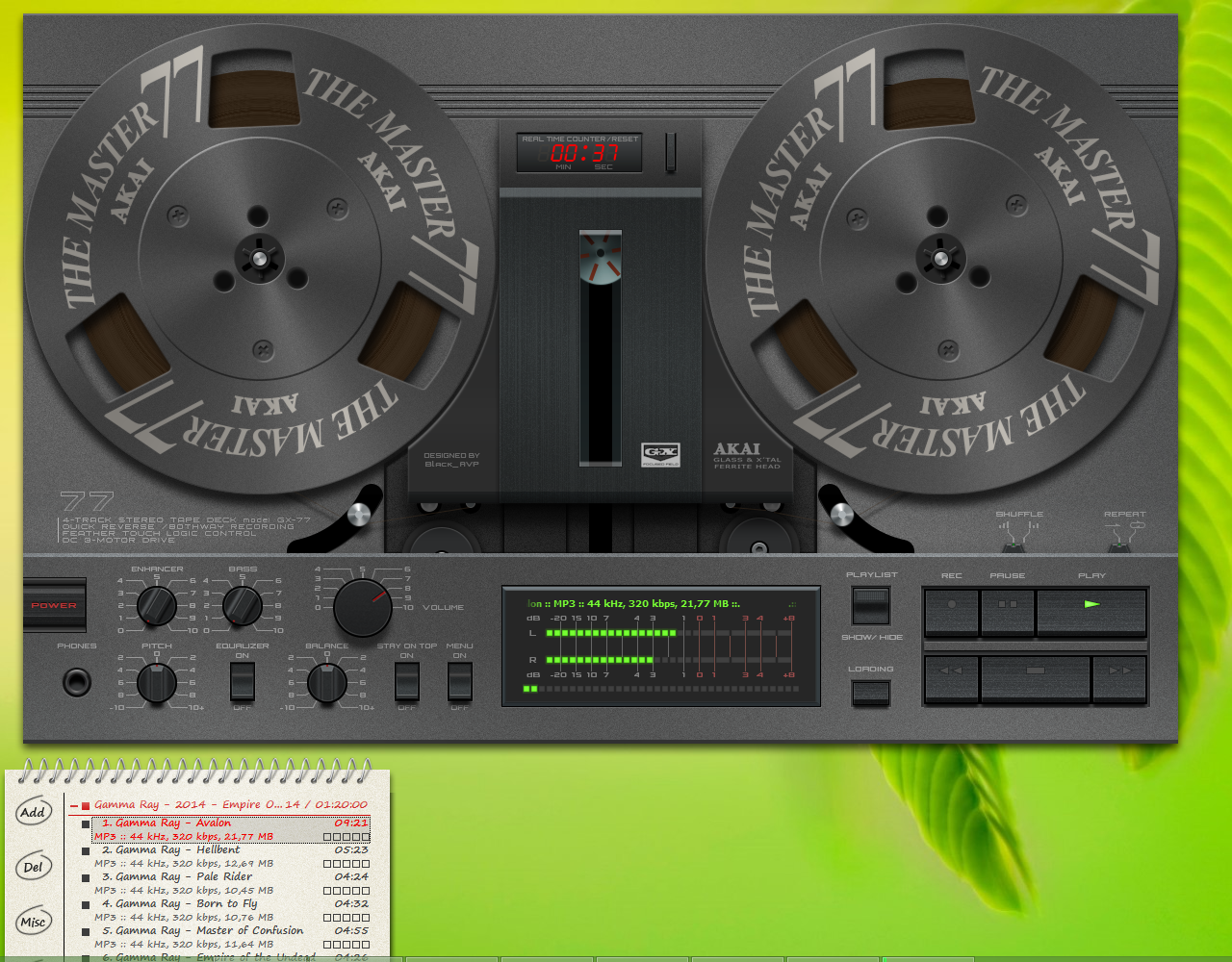 Download Download Akai GX-77 Grey Skin for AIMP3