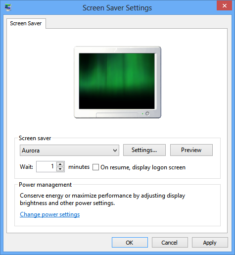 windows 8 screensaver
