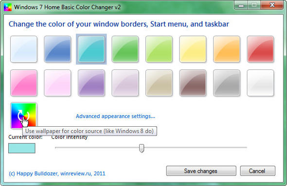 sábado Desconocido salado Windows 7 Home Basic Color Changer
