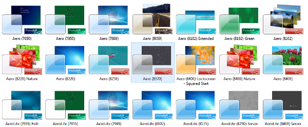 Download Great pack of Windows 8 Themes by PainteR