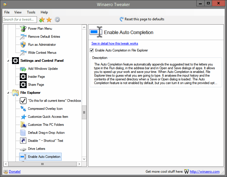 Enable Auto Completion