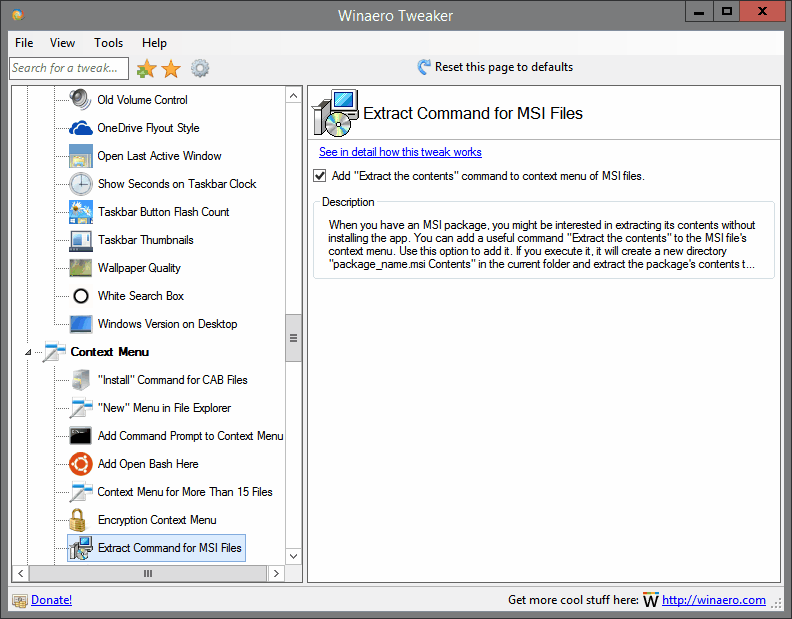 Extract Command for MSI Files